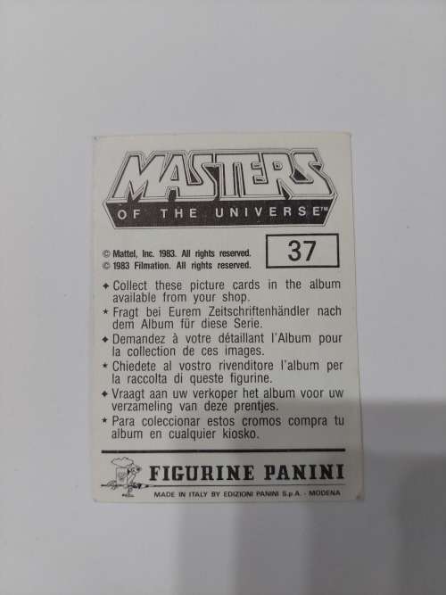 1983 MOTU PANINI STICKER 37 (MOTU) Vintage Figure