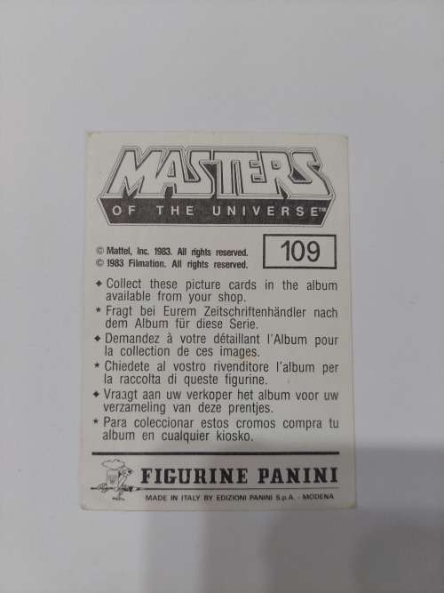 1983 MOTU PANINI STICKER 109 (MOTU) Vintage Figure