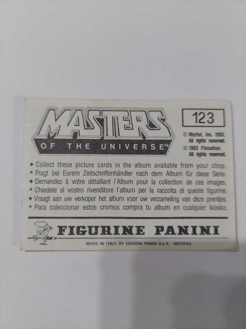 1983 MOTU PANINI STICKER 123 (MOTU) Vintage Figure