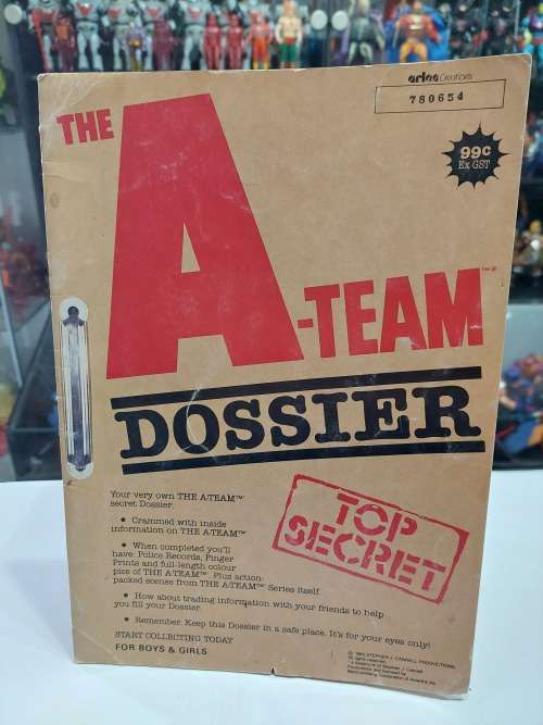 1983 A-TEAM DOSSIER 32/125 Stickers Present Vintage Figure
