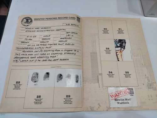 1983 A-TEAM DOSSIER 32/125 Stickers Present Vintage Figure