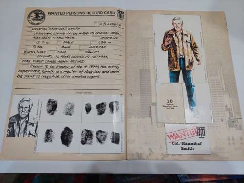 1983 The A-Team DOSSIER Album 91/125 Stickers Present (Missing Page)