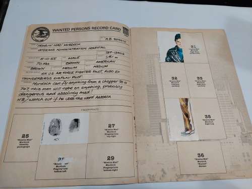 1983 The A-Team DOSSIER ALBUM 23/125 Stickers Present (Missing Page)