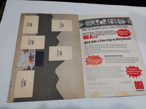 1983 The A-Team DOSSIER ALBUM 23/125 Stickers Present (Missing Page)