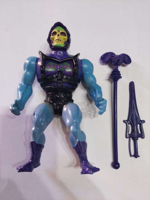 1984 Complete Battle Armor Skeletor of He-Man-Masters of the Universe 50 (MOTU) Vintage Figure