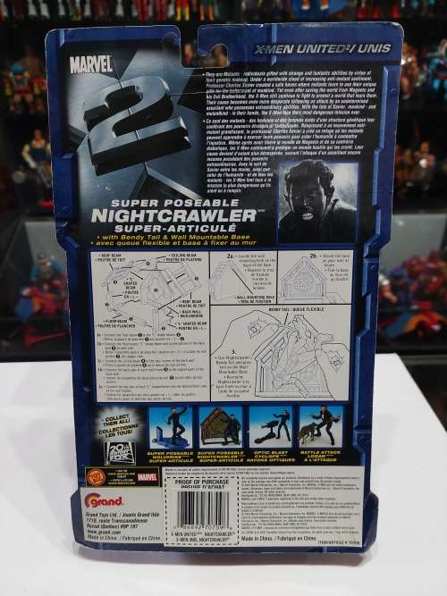 MOC 2003 X-MEN 2 NIGHTCRAWLER Toy Biz Figure