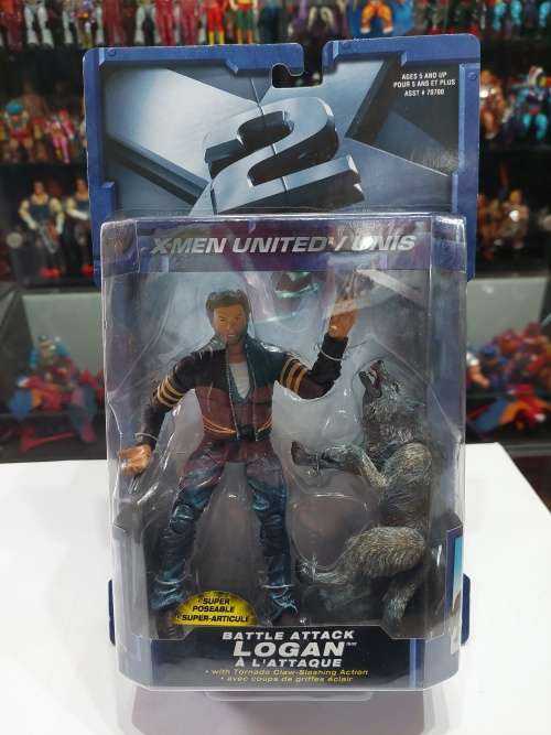 MOC 2003 X-MEN 2 BATTLE ATTACK LOGAN Toy Biz Figure