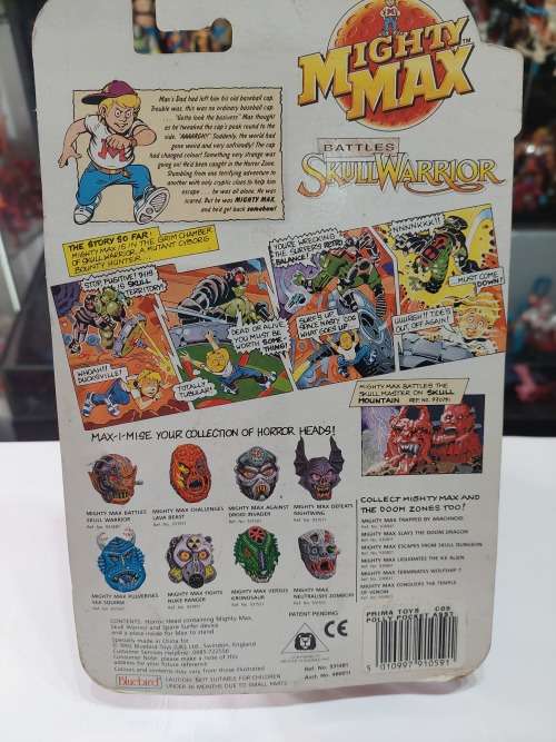 MOC 1992 MIGHTY MAX SKULL WARRIOR Vintage Figures