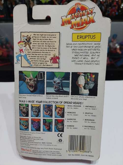 MOC 1993 MIGHTY MAX ERUPTUS Vintage Figures