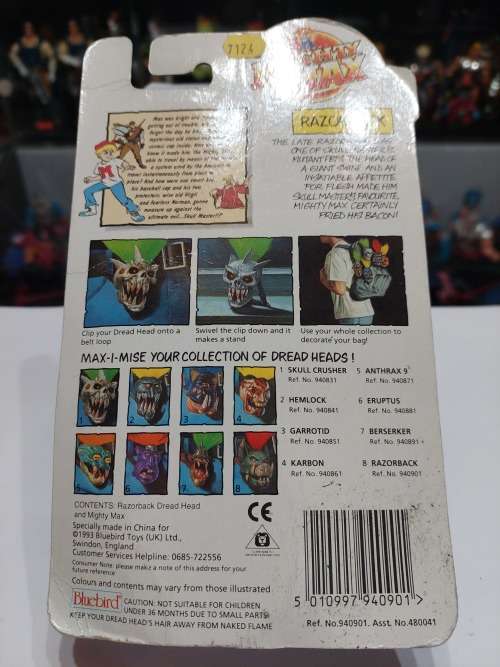MOC 1993 MIGHTY MAX RAZORBACK Vintage Figures