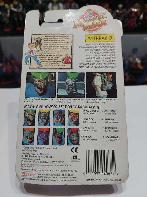 MOC 1993 MIGHTY MAX ANTHRAX Vintage Figures