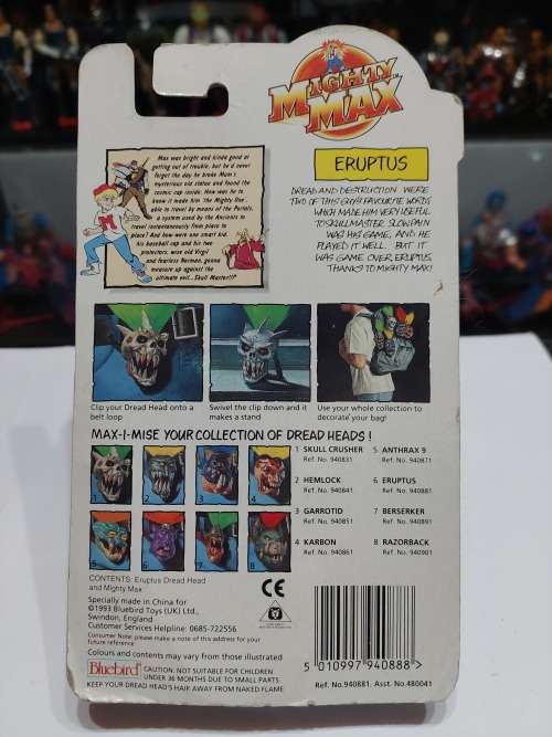 MOC 1993 MIGHTY MAX ERUPTUS Vintage Figures