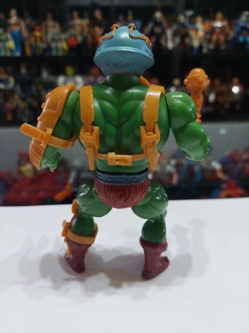 1982 Complete Man-At-Arms `Red Dot` of He-Man-Masters of the Universe #73 (MOTU) Vintage Figure