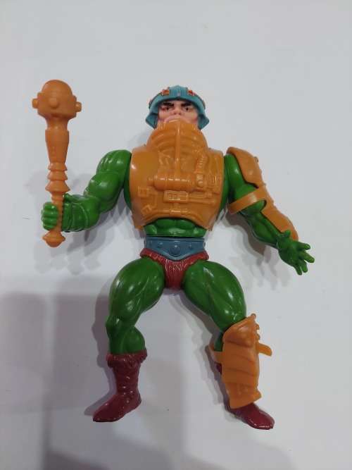 1982 Complete Man-At-Arms `Red Dot` of He-Man-Masters of the Universe #73 (MOTU) Vintage Figure
