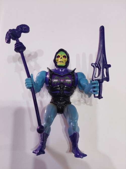 1984 Complete Battle Armor Skeletor of He-Man-Masters of the Universe 73 (MOTU) Vintage Figure