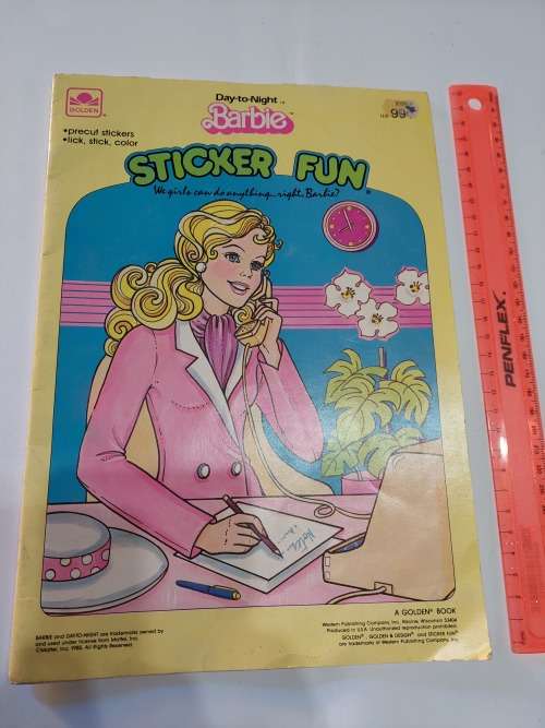 1985 BARBIE Sticker FUN BOOK Vintage Figure