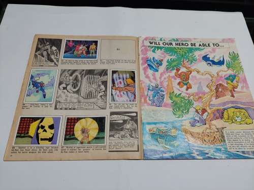 1983 MOTU PANINI STICKER ALBUM 215/216 STICKERS PRESENT He-Man-Masters of the Universe