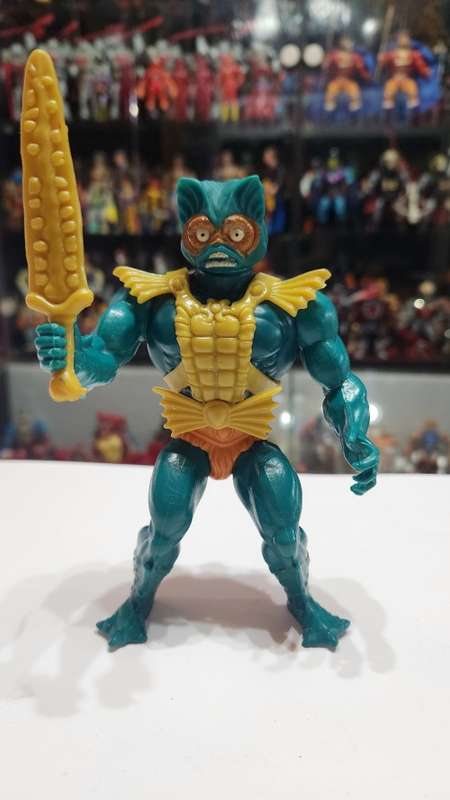 1982 Complete Mer-Man of He-Man-Masters of the Universe 49 (MOTU) Vintage Figure
