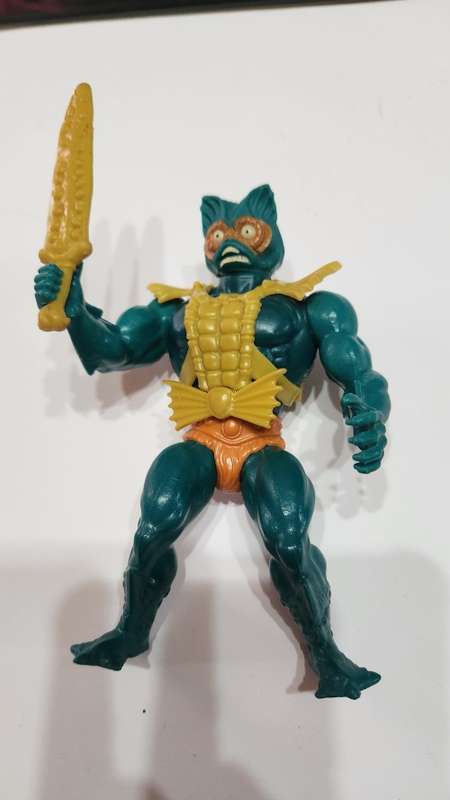 1982 Complete Mer-Man of He-Man-Masters of the Universe 49 (MOTU) Vintage Figure