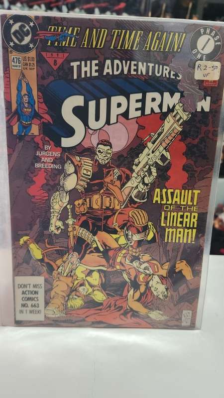 1991 COMIC THE ADVENTURES OF SUPERMAN ASSAULT OF THE LINEAR MAN