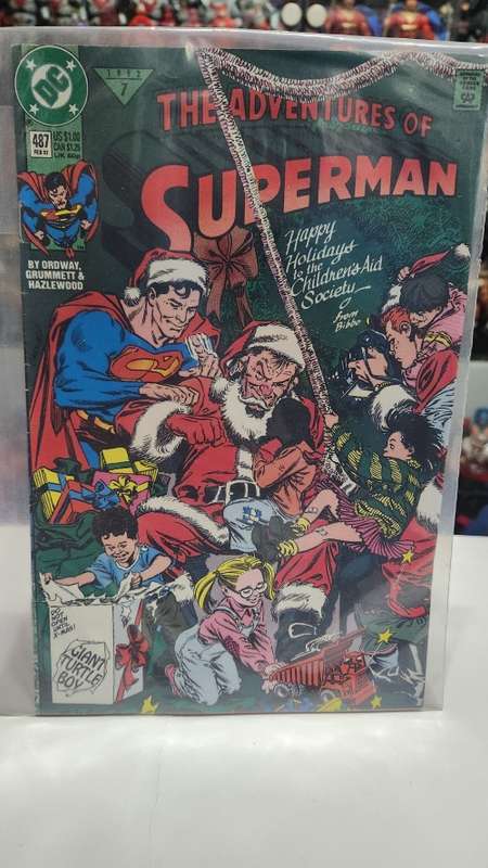 1992 Comic THE ADVENTURES OF SUPERMAN HAPPY HOLIDAYS TO CHILDRENS AID SOCIETY