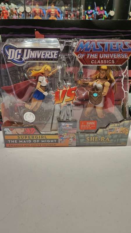 MOTUC 2 Pack SUPERGIRL VS SHE-RA (MOC) Masters Of The Universe Classics Figure He-Man