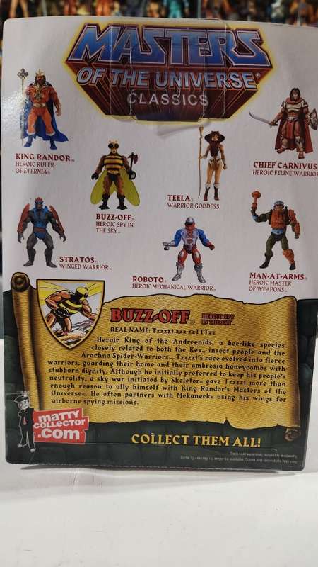MOTUC BUZZ OFF (MOC) Masters Of The Universe Classics Figure He-Man