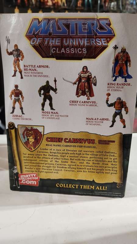 MOTUC CHIEF CARNIVUS (MOC) Masters Of The Universe Classics Figure He-Man