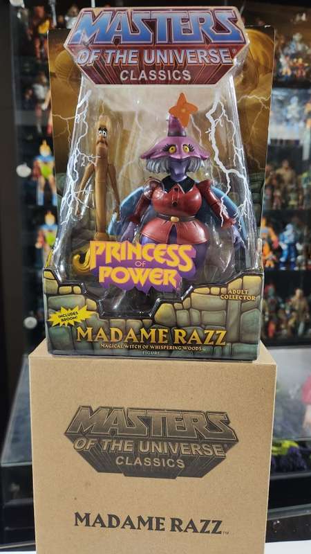 MOTUC MADAME RAZZ (MOC) Masters Of The Universe Classics Figure He-Man