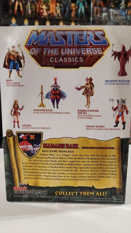 MOTUC MADAME RAZZ (MOC) Masters Of The Universe Classics Figure He-Man