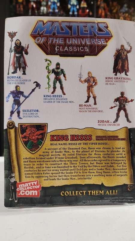 MOTUC KING HISSS (MOC) Masters Of The Universe Classics Figure He-Man