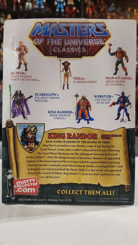 MOTUC KING RANDOR (MOC) Masters Of The Universe Classics Figure He-Man