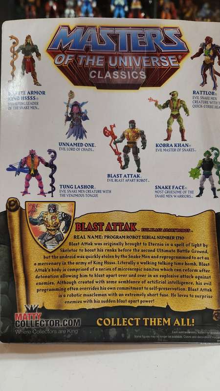 MOTUC BLAST ATTACK (MOC) Masters Of The Universe Classics Figure He-Man