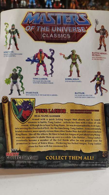 MOTUC TUNG LASHOR (MOC) Masters Of The Universe Classics Figure He-Man