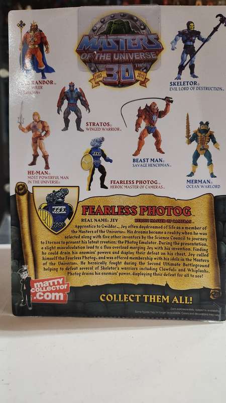 MOTUC FEARLESS PHOTOG (MOC) Masters Of The Universe Classics Figure He-Man