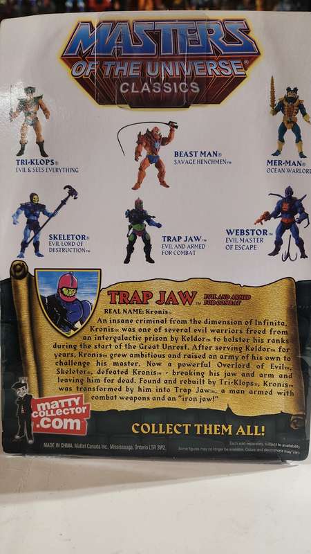 MOTUC TRAP JAW (MOC) Masters Of The Universe Classics Figure He-Man
