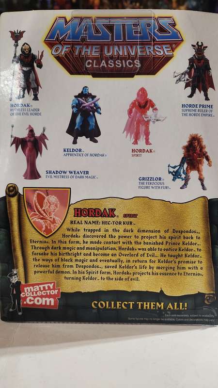MOTUC SPIRIT OF HORDAK (MOC) Masters Of The Universe Classics Figure He-Man