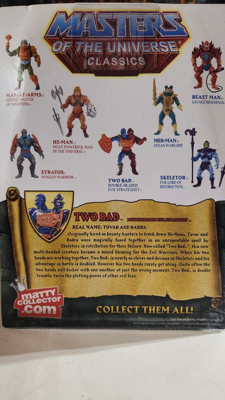 MOTUC TWO BAD (MOC) Masters Of The Universe Classics Figure He-Man