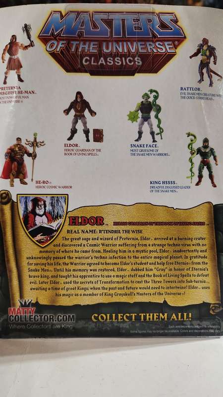 MOTUC ELDOR (MOC) Masters Of The Universe Classics Figure He-Man