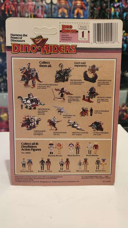 Dino Riders 1987 MOC TERMITE and BOLDAR (UNPUNCHED) Vintage Figure