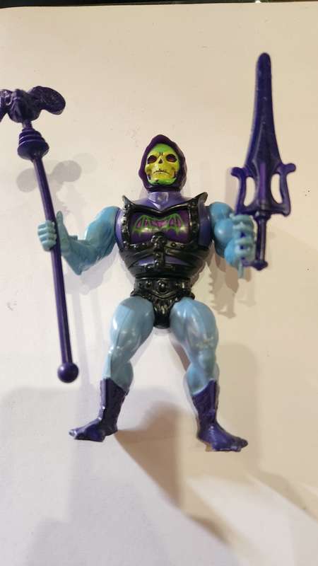 1984 Complete Battle Armor Skeletor of He-Man-Masters of the Universe 12 (MOTU) Vintage Figure