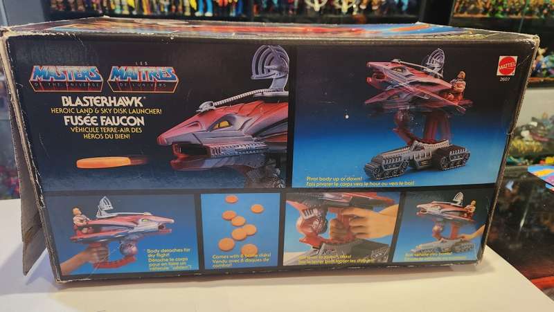1985 Complete Boxed BLASTERHAWK of He-Man-Masters of the Universe (MOTU) Vintage Figure