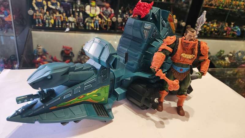 MOTUC Complete BATTLE RAM WITH MAN AT ARMS Masters Of The Universe Classics Figure He-Man