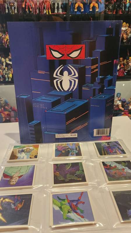 1995 COMPLETE SPIDERMAN PANINI STICKER ALBUM (UNUSED STICKERS) Vintage Figure