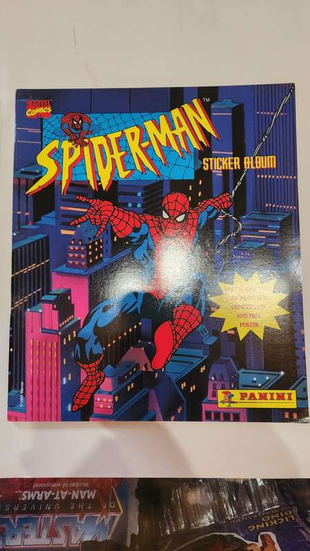 1995 COMPLETE SPIDERMAN PANINI STICKER ALBUM (UNUSED STICKERS) Vintage Figure