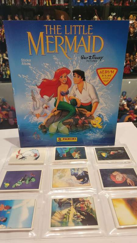 1990 Complete The Little Mermaid Panini Sticker Album (UNUSED STICKERS)