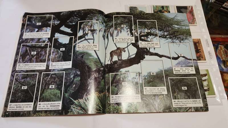 1990 Complete ANIMALS OF THE WORLD Panini Sticker Album (UNUSED STICKERS)