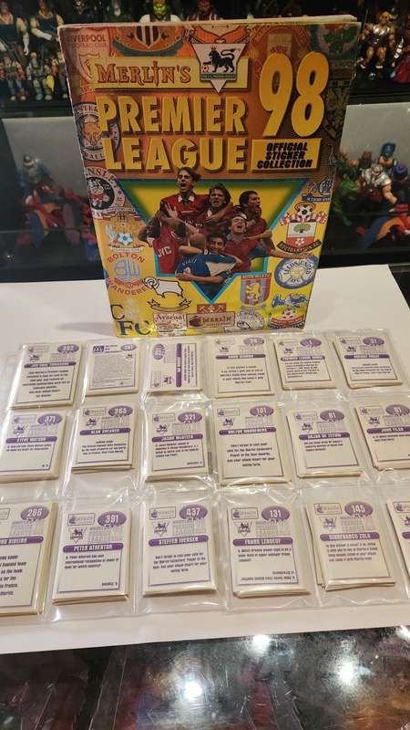 1998 Complete PREMIER LEAGUE Sticker Album (UNUSED STICKERS)