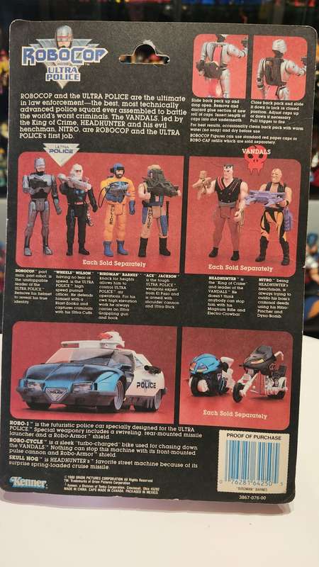 MOC 1988 ROBOCOP ULTRA POLICE `BIRDMAN BARNES` Vintage Figure