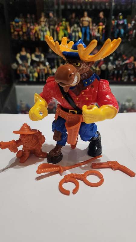 1992 Complete Monty Moose Vintage Figure Teenage Mutant Ninja Turtles